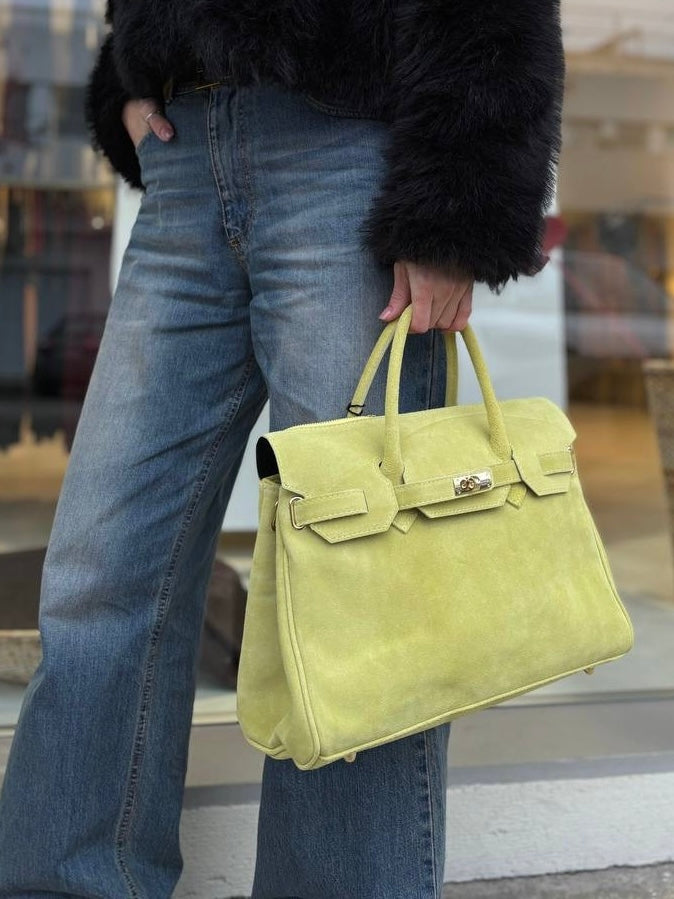 Borsa scamosciata