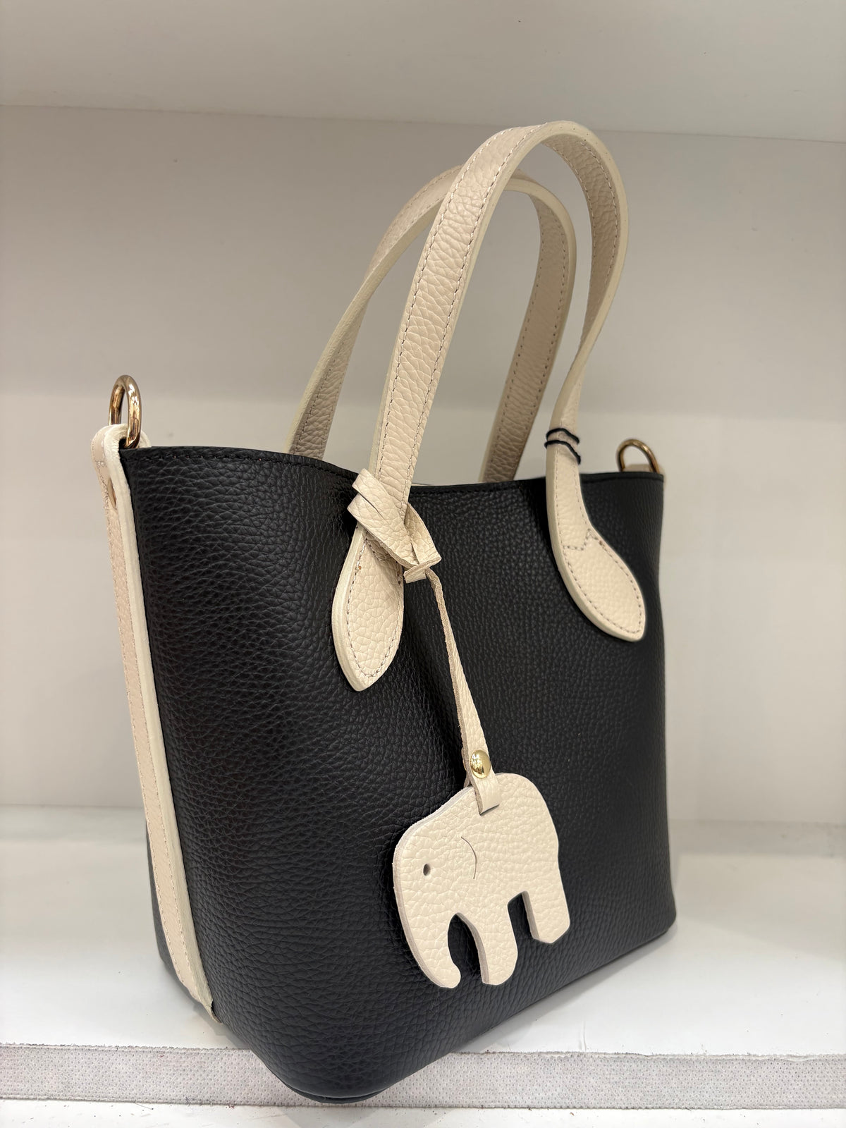ELLY Mini Tote 20 con Pochette Removibile + Charm Elefantino