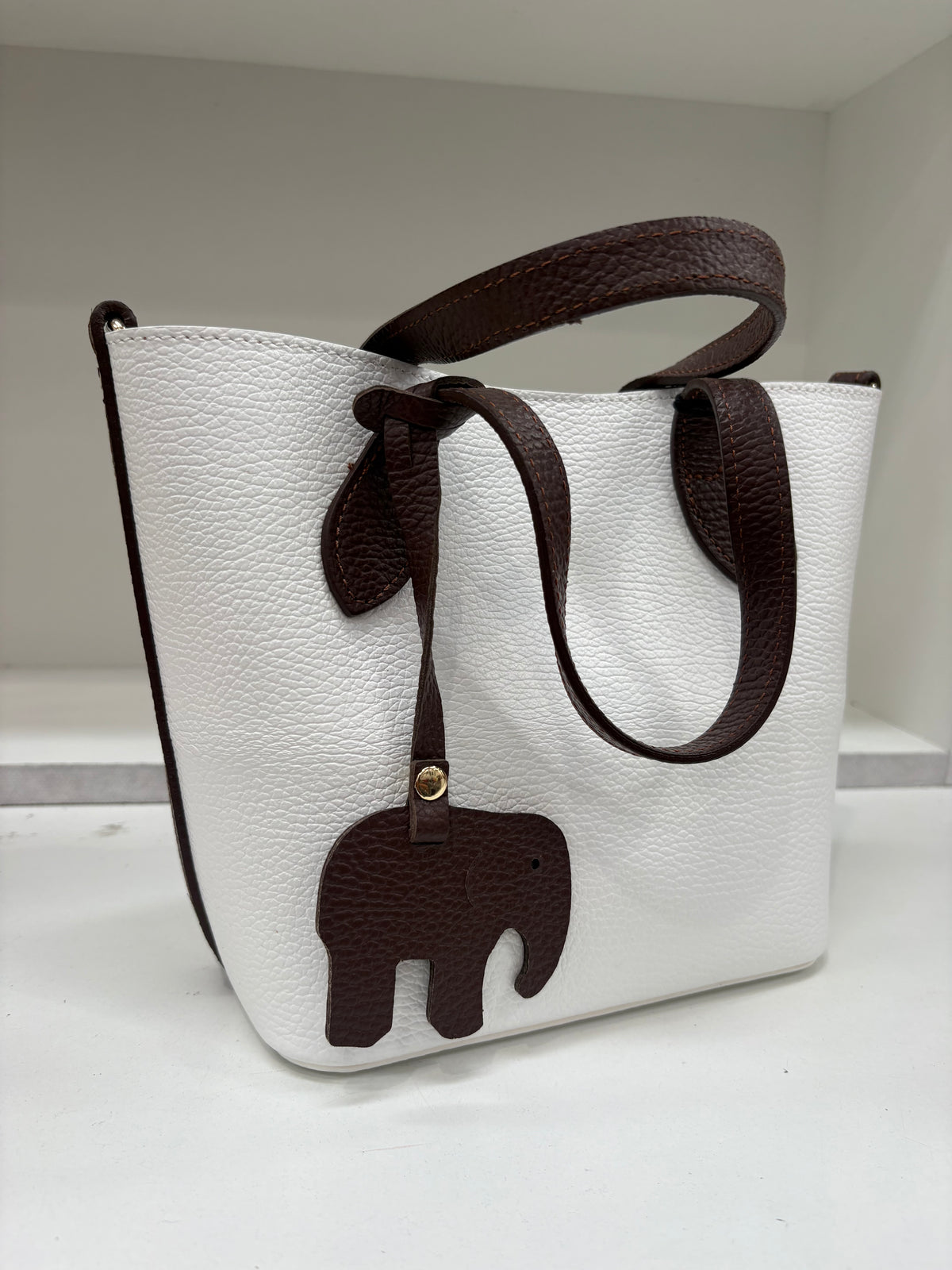 ELLY Mini Tote 20 con Pochette Removibile + Charm Elefantino