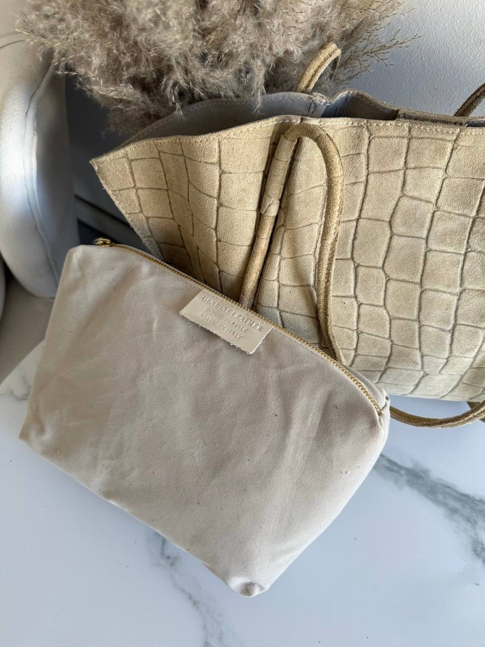 CROCO Shopper + Pochette