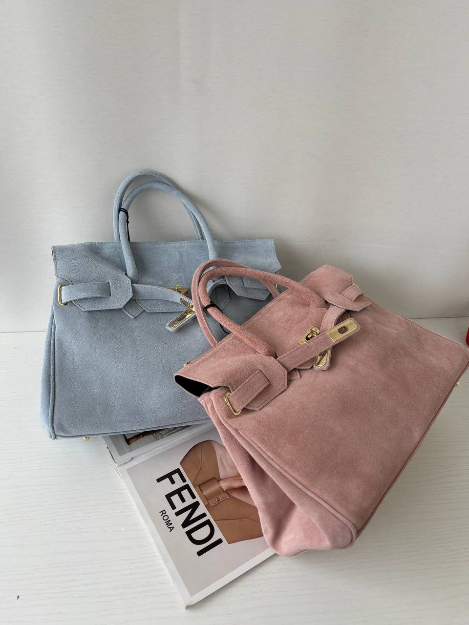 Borsa scamosciata