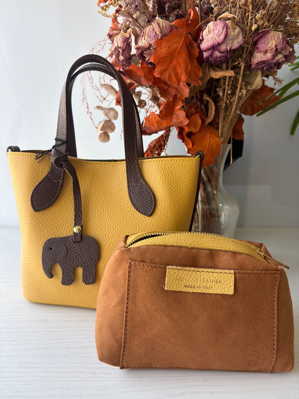 ELLY Mini Tote 20 con Pochette Removibile + Charm Elefantino