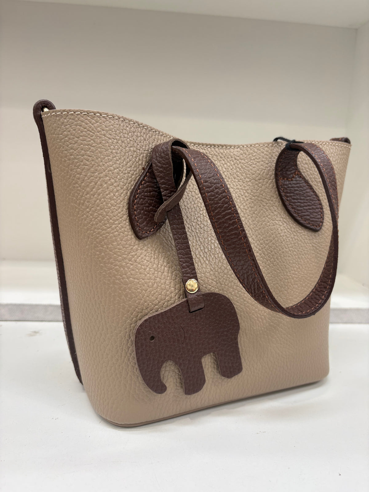 ELLY Mini Tote 20 con Pochette Removibile + Charm Elefantino