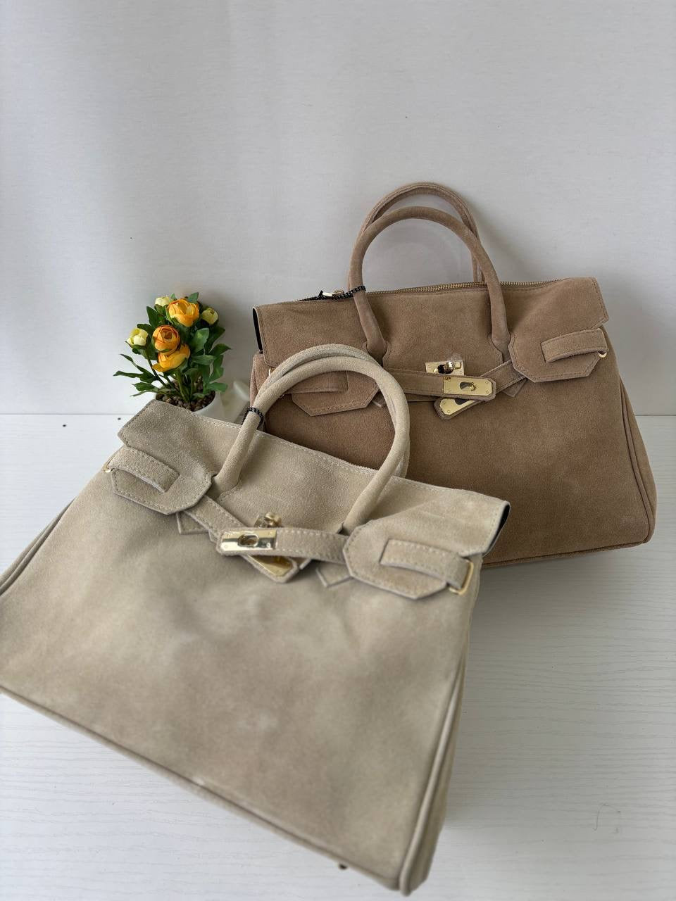 Borsa scamosciata